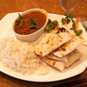 Chole with Cumin Rice and Naan